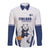 Finland Basketball Custom Long Sleeve Button Shirt Wolf Mascot Dynamic Style - Wonder Print Shop