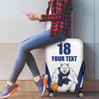 Finland Basketball Custom Luggage Cover Wolf Mascot Dynamic Style - Wonder Print Shop