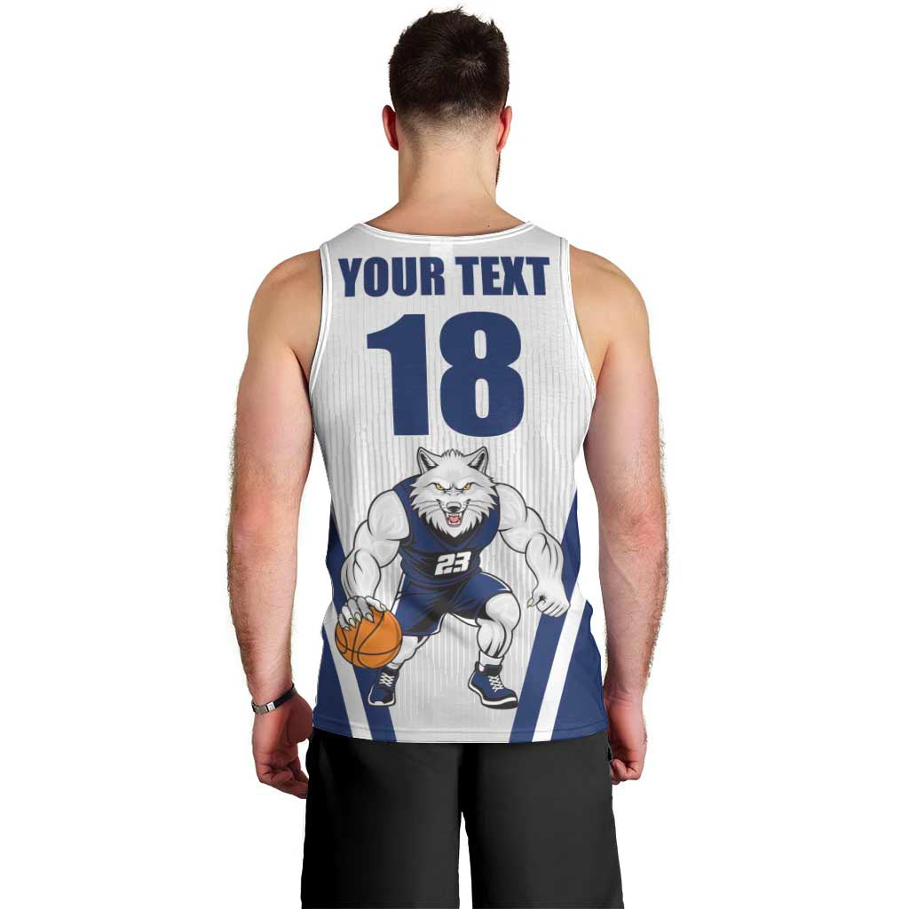 Finland Basketball Custom Men Tank Top Wolf Mascot Dynamic Style - Wonder Print Shop