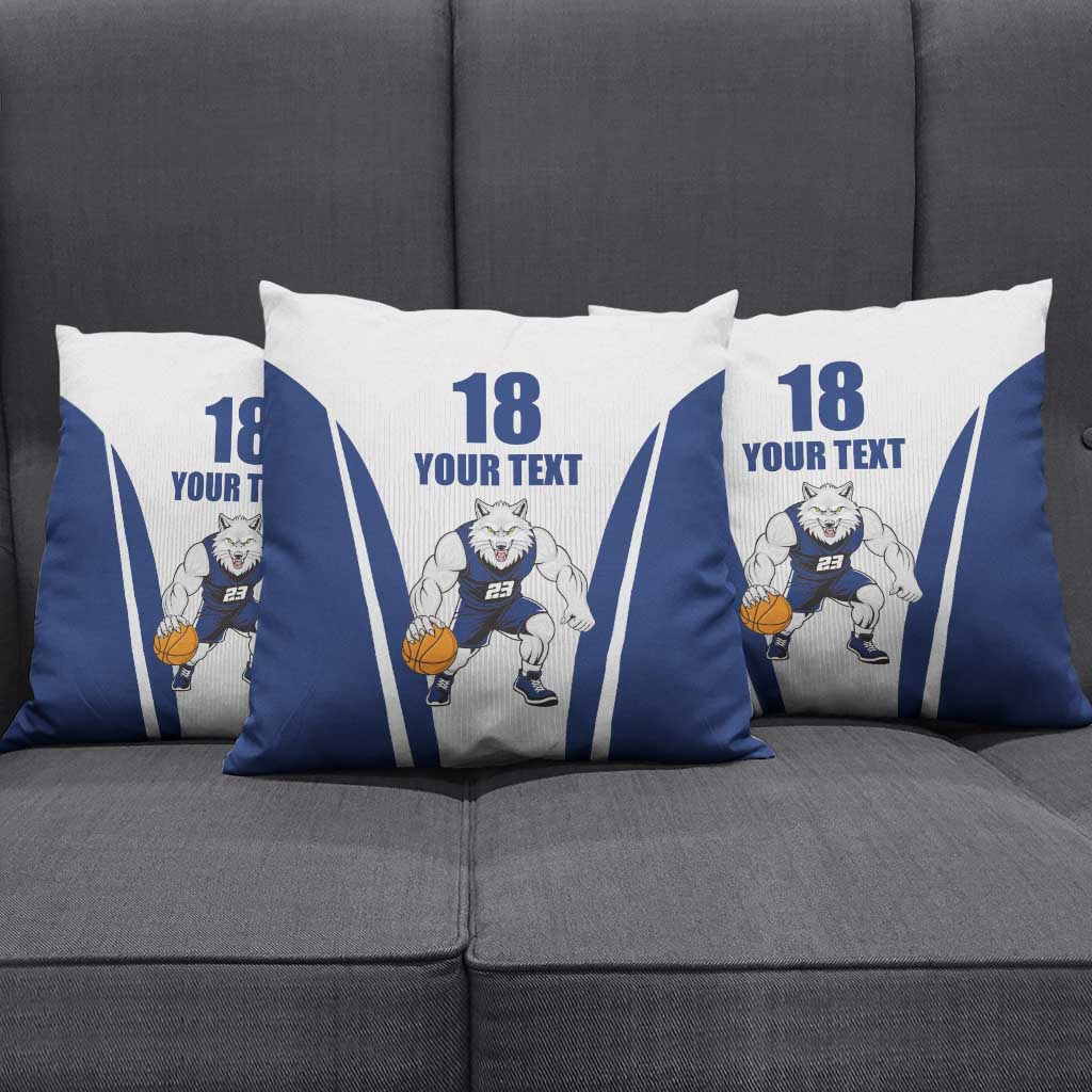 Finland Basketball Custom Pillow Cover Wolf Mascot Dynamic Style - Wonder Print Shop
