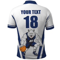 Finland Basketball Custom Polo Shirt Wolf Mascot Dynamic Style - Wonder Print Shop