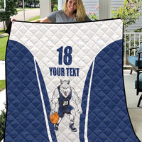 Finland Basketball Custom Quilt Wolf Mascot Dynamic Style - Wonder Print Shop