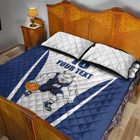 Finland Basketball Custom Quilt Bed Set Wolf Mascot Dynamic Style - Wonder Print Shop
