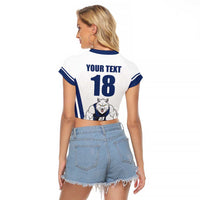 Finland Basketball Custom Raglan Cropped T Shirt Wolf Mascot Dynamic Style - Wonder Print Shop