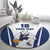 Finland Basketball Custom Round Carpet Wolf Mascot Dynamic Style - Wonder Print Shop