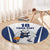 Finland Basketball Custom Round Carpet Wolf Mascot Dynamic Style - Wonder Print Shop