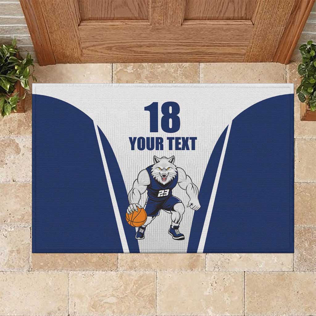 Finland Basketball Custom Rubber Doormat Wolf Mascot Dynamic Style - Wonder Print Shop
