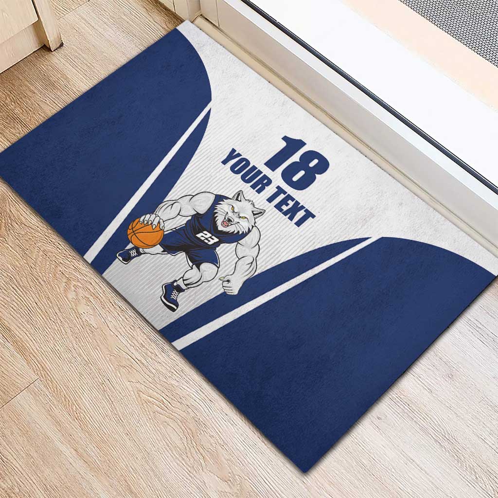 Finland Basketball Custom Rubber Doormat Wolf Mascot Dynamic Style - Wonder Print Shop