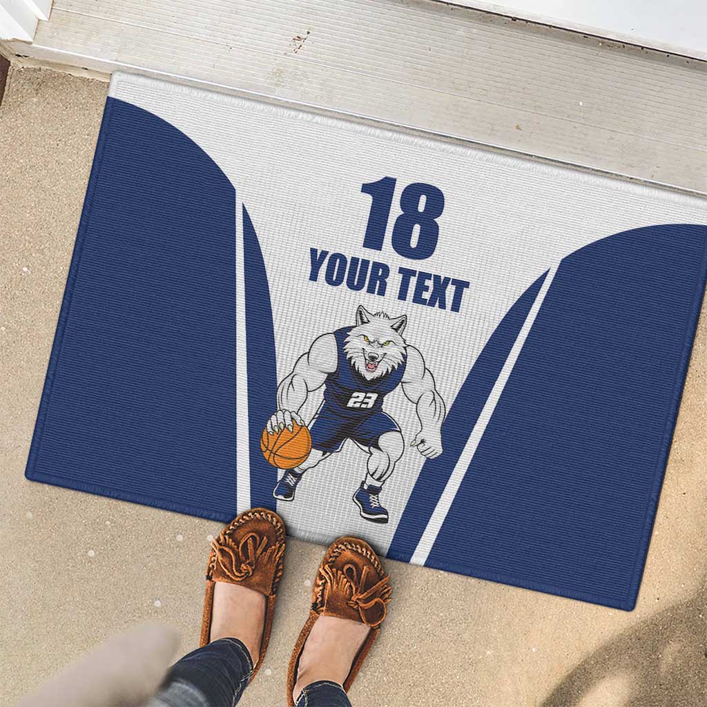 Finland Basketball Custom Rubber Doormat Wolf Mascot Dynamic Style - Wonder Print Shop