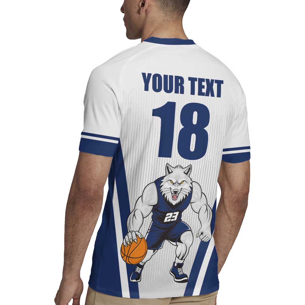 Finland Basketball Custom Rugby Jersey Wolf Mascot Dynamic Style - Wonder Print Shop