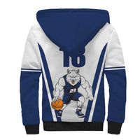 Finland Basketball Custom Sherpa Hoodie Wolf Mascot Dynamic Style - Wonder Print Shop
