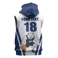 Finland Basketball Custom Sleeveless Hoodie Wolf Mascot Dynamic Style - Wonder Print Shop