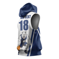 Finland Basketball Custom Sleeveless Hoodie Wolf Mascot Dynamic Style - Wonder Print Shop