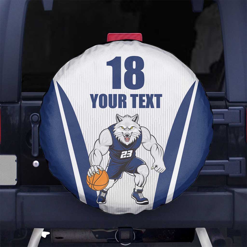 Finland Basketball Custom Spare Tire Cover Wolf Mascot Dynamic Style - Wonder Print Shop