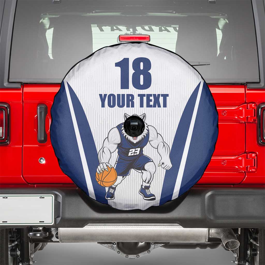Finland Basketball Custom Spare Tire Cover Wolf Mascot Dynamic Style - Wonder Print Shop