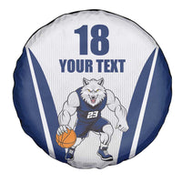 Finland Basketball Custom Spare Tire Cover Wolf Mascot Dynamic Style - Wonder Print Shop