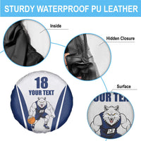 Finland Basketball Custom Spare Tire Cover Wolf Mascot Dynamic Style - Wonder Print Shop
