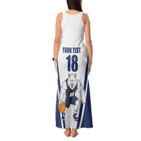 Finland Basketball Custom Tank Maxi Dress Wolf Mascot Dynamic Style - Wonder Print Shop