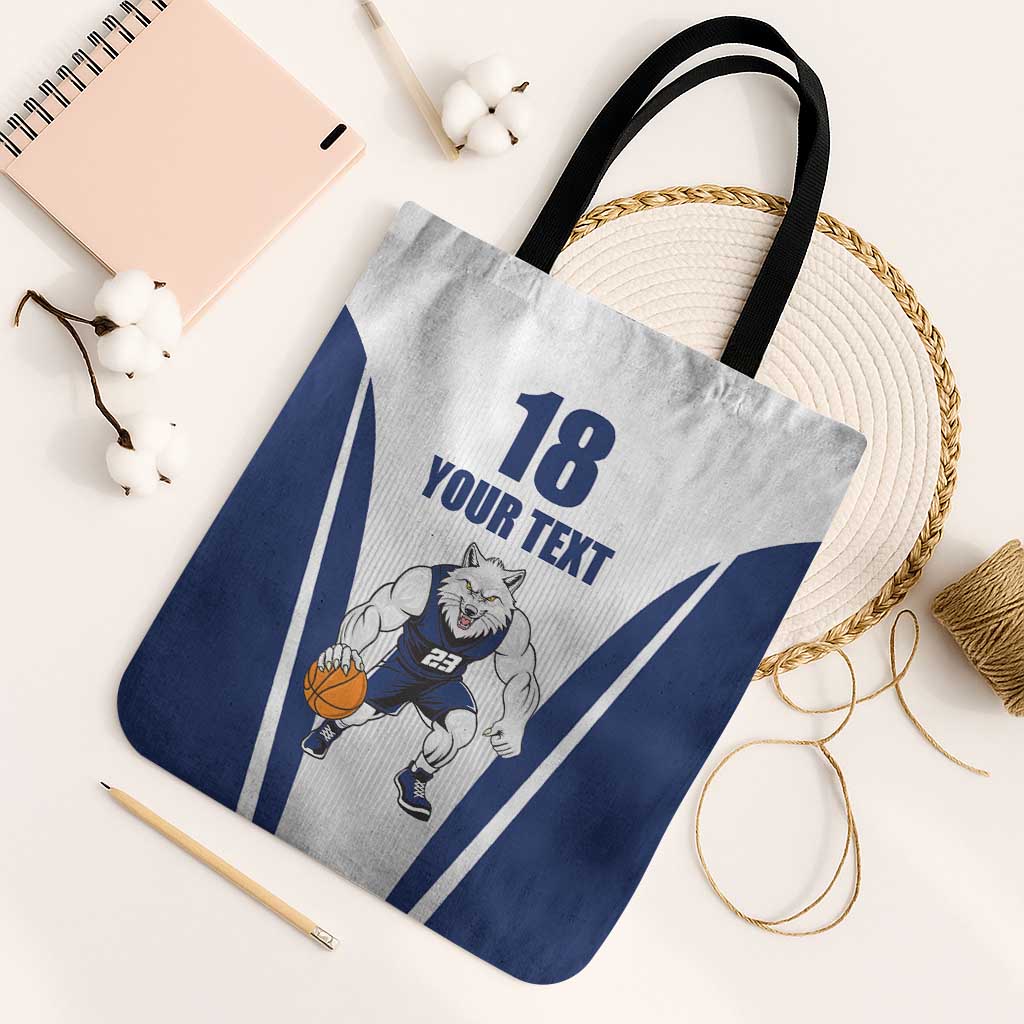 Finland Basketball Custom Tote Bag Wolf Mascot Dynamic Style - Wonder Print Shop