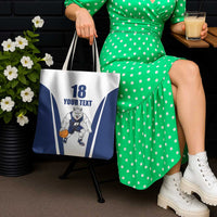 Finland Basketball Custom Tote Bag Wolf Mascot Dynamic Style - Wonder Print Shop