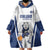 Finland Basketball Custom Wearable Blanket Hoodie Wolf Mascot Dynamic Style - Wonder Print Shop
