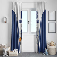 Finland Basketball Custom Window Curtain Wolf Mascot Dynamic Style - Wonder Print Shop