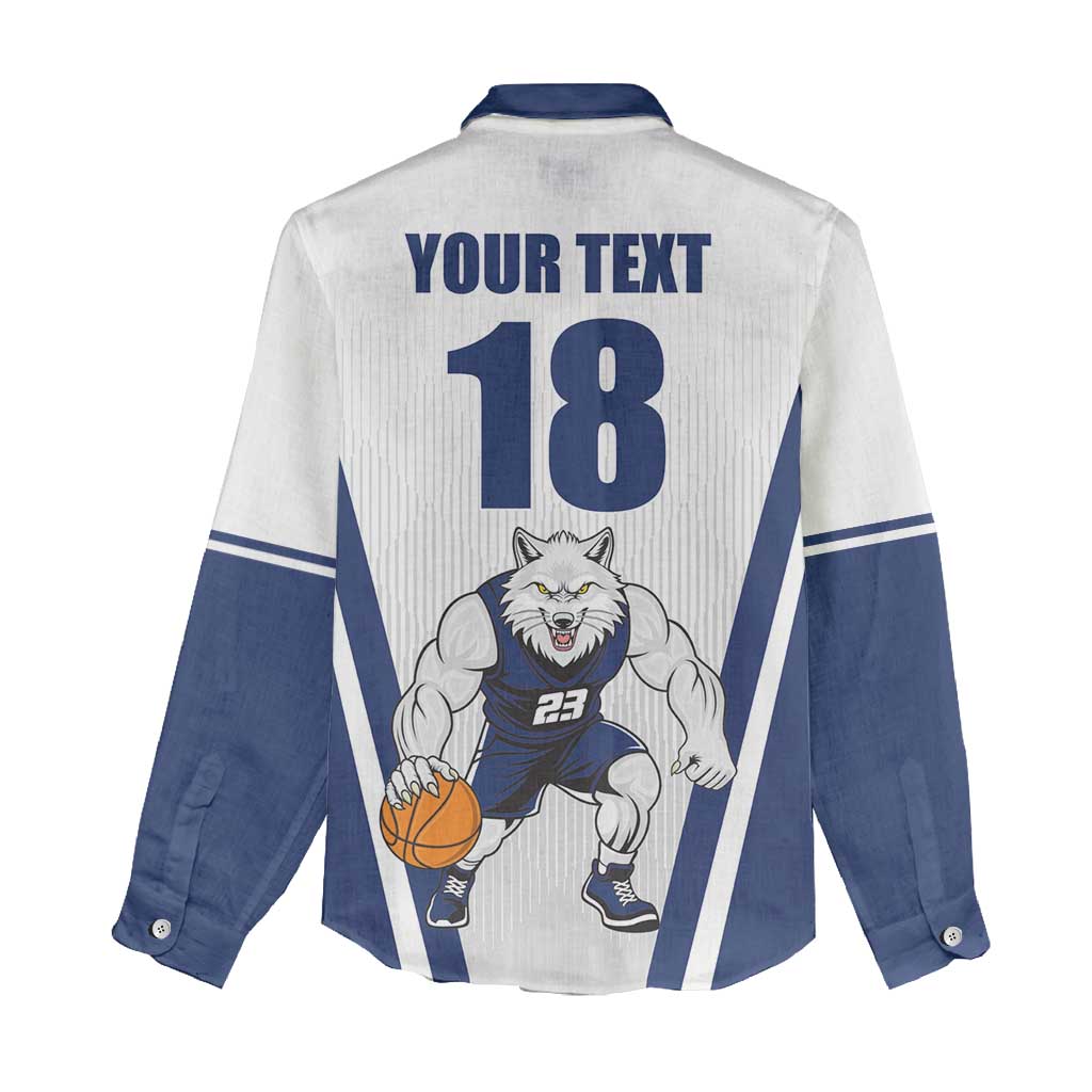 Finland Basketball Custom Women Casual Shirt Wolf Mascot Dynamic Style - Wonder Print Shop