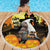 Capy-Boo-Ra Halloween Beach Blanket Haunted House And Pumpkin Spooky - Wonder Print Shop