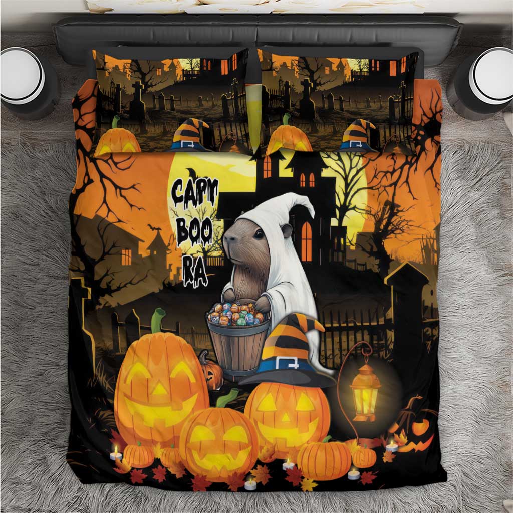 Capy-Boo-Ra Halloween Bedding Set Haunted House And Pumpkin Spooky - Wonder Print Shop