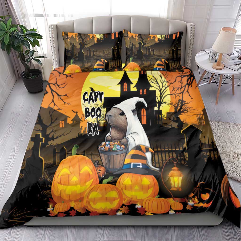Capy-Boo-Ra Halloween Bedding Set Haunted House And Pumpkin Spooky - Wonder Print Shop