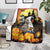 Capy-Boo-Ra Halloween Blanket Haunted House And Pumpkin Spooky