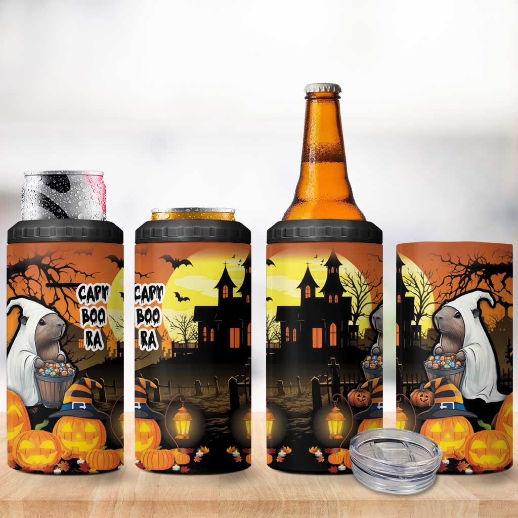 Capy-Boo-Ra Halloween 4 in 1 Can Cooler Tumbler Haunted House And Pumpkin Spooky - Wonder Print Shop