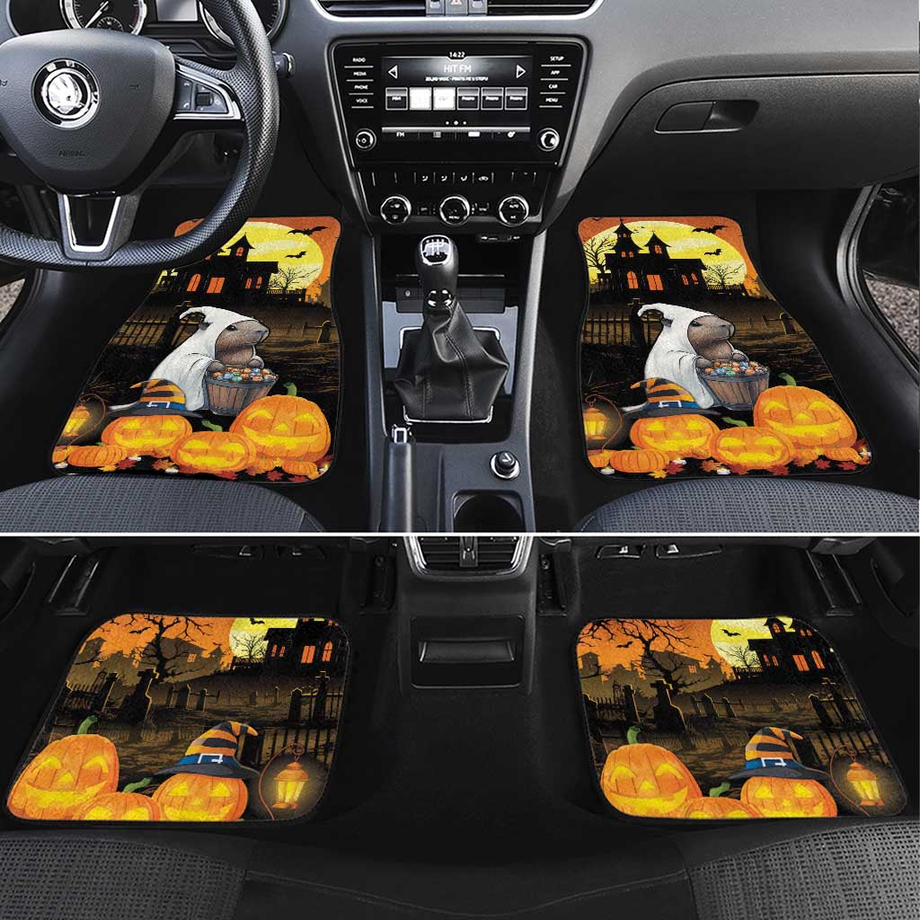 Capy-Boo-Ra Halloween Car Mats Haunted House And Pumpkin Spooky - Wonder Print Shop
