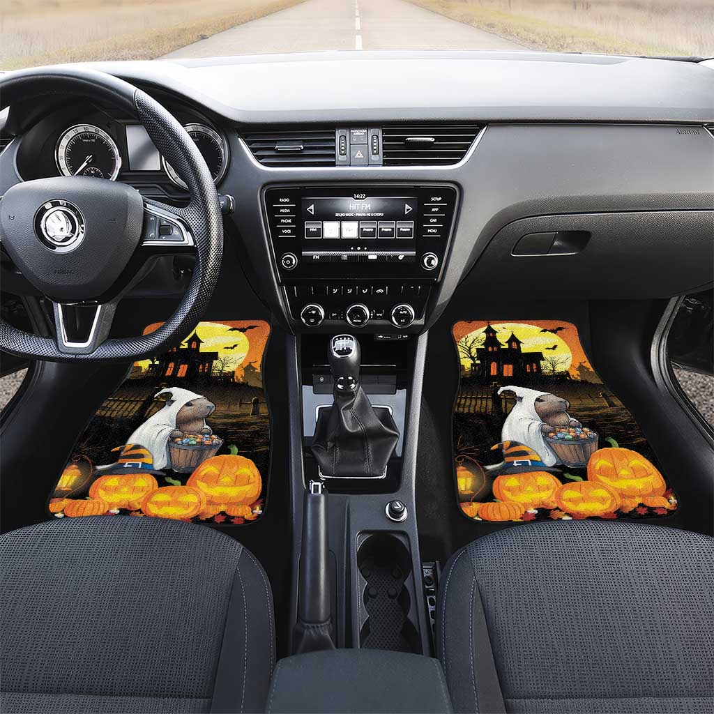 Capy-Boo-Ra Halloween Car Mats Haunted House And Pumpkin Spooky - Wonder Print Shop