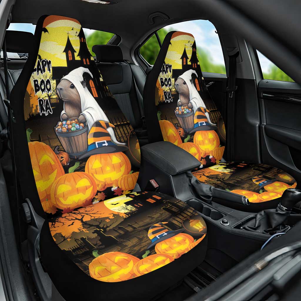 Capy-Boo-Ra Halloween Car Seat Cover Haunted House And Pumpkin Spooky - Wonder Print Shop