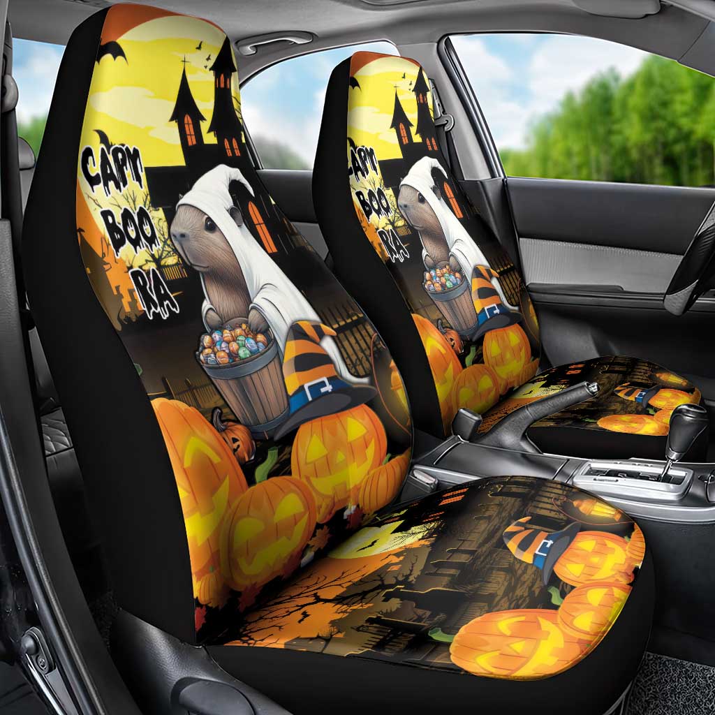 Capy-Boo-Ra Halloween Car Seat Cover Haunted House And Pumpkin Spooky - Wonder Print Shop