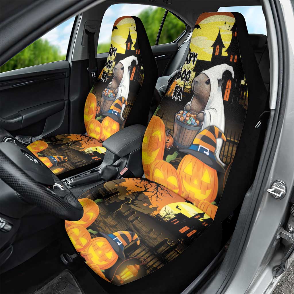 Capy-Boo-Ra Halloween Car Seat Cover Haunted House And Pumpkin Spooky - Wonder Print Shop