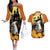 Capy-Boo-Ra Halloween Couples Matching Off The Shoulder Long Sleeve Dress and Hawaiian Shirt Haunted House And Pumpkin Spooky - Wonder Print Shop