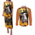 Capy-Boo-Ra Halloween Couples Matching Puletasi and Long Sleeve Button Shirt Haunted House And Pumpkin Spooky - Wonder Print Shop