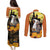Capy-Boo-Ra Halloween Couples Matching Puletasi and Long Sleeve Button Shirt Haunted House And Pumpkin Spooky - Wonder Print Shop