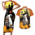 Capy-Boo-Ra Halloween Couples Matching Short Sleeve Bodycon Dress and Hawaiian Shirt Haunted House And Pumpkin Spooky - Wonder Print Shop