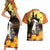 Capy-Boo-Ra Halloween Couples Matching Short Sleeve Bodycon Dress and Hawaiian Shirt Haunted House And Pumpkin Spooky - Wonder Print Shop