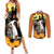 Capy-Boo-Ra Halloween Couples Matching Summer Maxi Dress and Long Sleeve Button Shirt Haunted House And Pumpkin Spooky - Wonder Print Shop