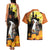 Capy-Boo-Ra Halloween Couples Matching Tank Maxi Dress and Hawaiian Shirt Haunted House And Pumpkin Spooky - Wonder Print Shop