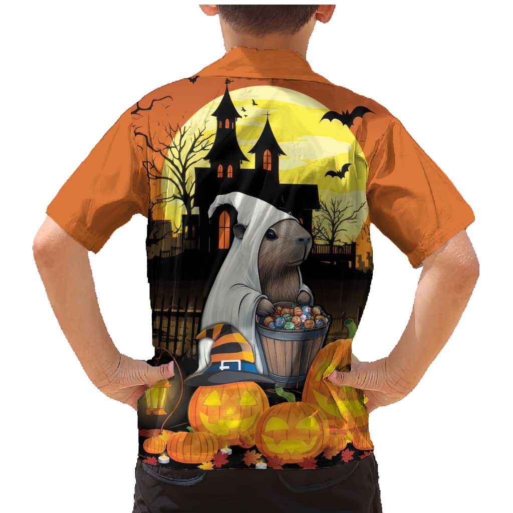 Capy-Boo-Ra Halloween Family Matching Mermaid Dress and Hawaiian Shirt Haunted House And Pumpkin Spooky - Wonder Print Shop