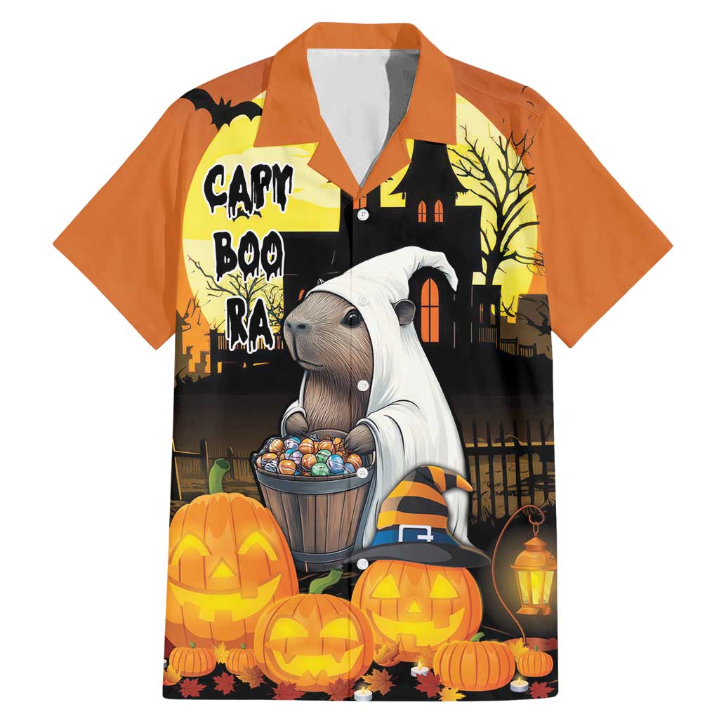 Capy-Boo-Ra Halloween Family Matching Mermaid Dress and Hawaiian Shirt Haunted House And Pumpkin Spooky - Wonder Print Shop