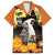 Capy-Boo-Ra Halloween Family Matching Off The Shoulder Long Sleeve Dress and Hawaiian Shirt Haunted House And Pumpkin Spooky - Wonder Print Shop