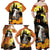 Capy-Boo-Ra Halloween Family Matching Off Shoulder Maxi Dress and Hawaiian Shirt Haunted House And Pumpkin Spooky - Wonder Print Shop