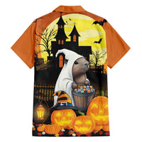 Capy-Boo-Ra Halloween Family Matching Off Shoulder Maxi Dress and Hawaiian Shirt Haunted House And Pumpkin Spooky - Wonder Print Shop