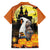 Capy-Boo-Ra Halloween Family Matching Off Shoulder Short Dress and Hawaiian Shirt Haunted House And Pumpkin Spooky - Wonder Print Shop